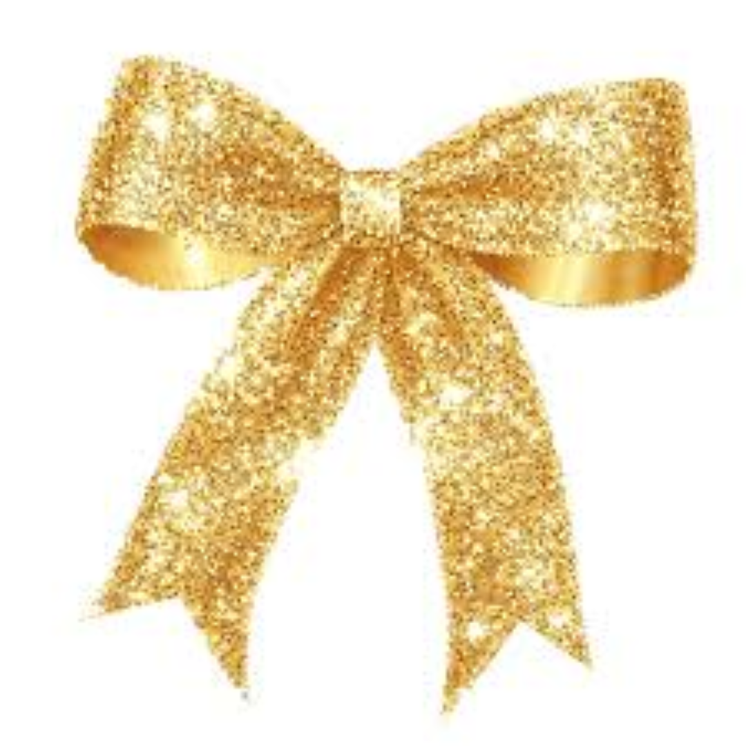 GEMAR RIBBONS GOLD GLITTER